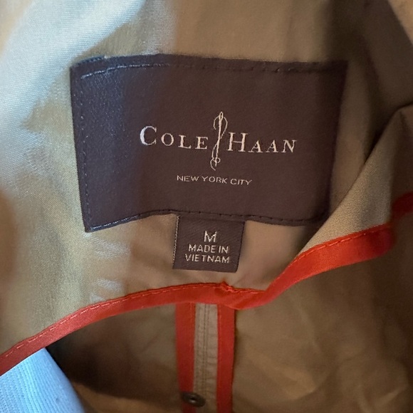 Cole Haan Tan Trench Coat Mid-Length Weather-Resistant - Picture 6 of 6